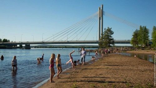 La playa de Rovaniemi el 30.5.2013 (30ºC)