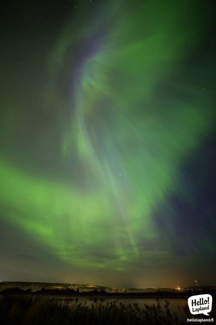 Aurora boreal increíble en Rovaniemi, Laponia, Finlandia (Foto: HelloLapland)