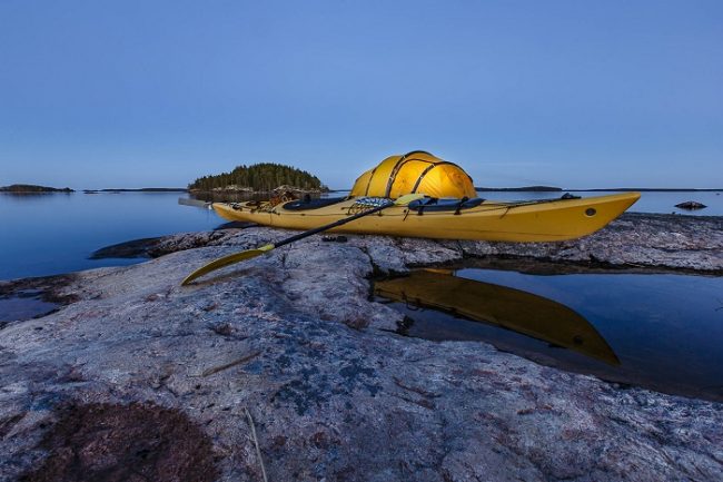 Jornada de varios días en kayak en el lago Saimaa 