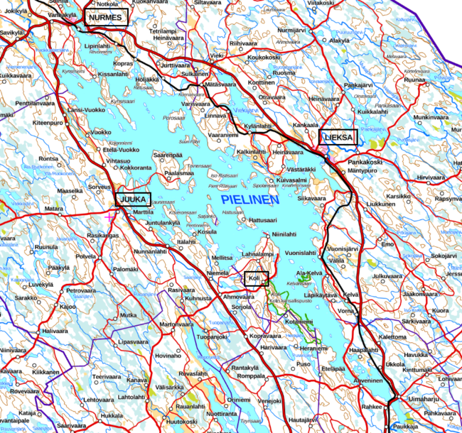 Mapa-mostrando-la-ubicación-del-lago-Pielinen_fotoRetkikartta