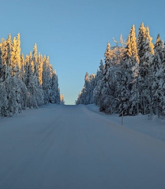 Carretera-secundaria-en-invierno-en-Laponia_fotoEndlessRoadtrip